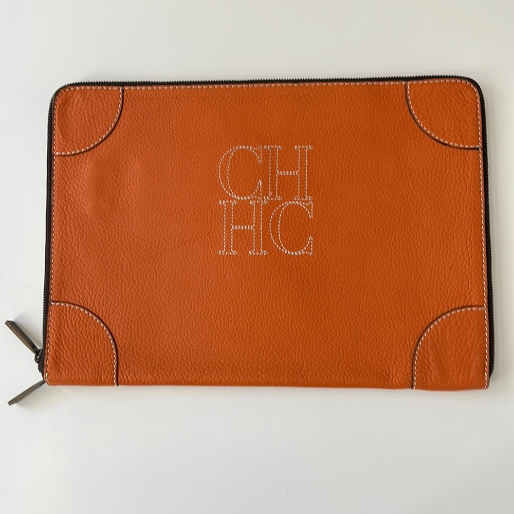 Authentic CAROLINA HERRERA Leather Tablet/Portfolio Cover